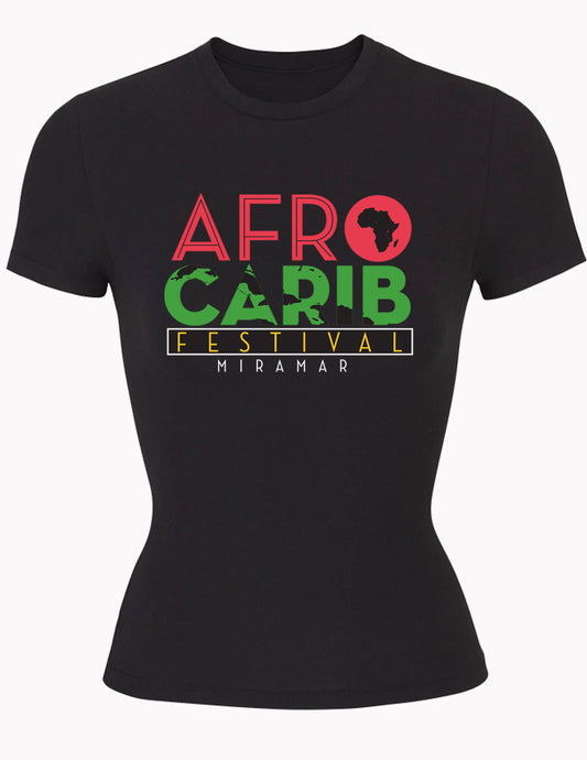 Afro Carib Festival Ladies Crew Neck T-shirt